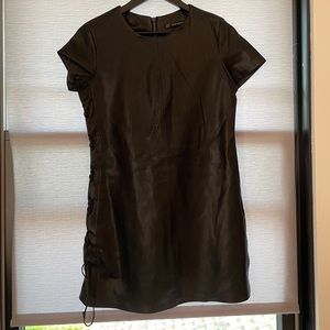 Zara Leather Mini Dress